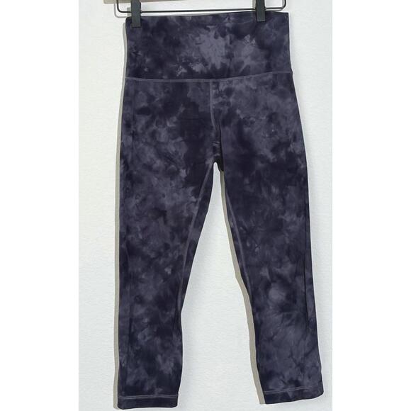 lululemon athletica Pants - Lululemon Align Diamond Dye Cassis Gray 21” Crop High-Rise Size 6 Athleisure